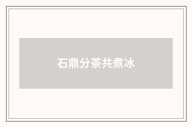 石鼎分茶共煮冰