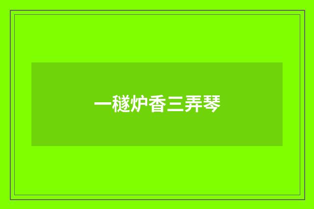 一穟炉香三弄琴