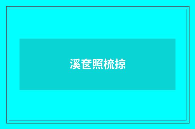 溪奁照梳掠