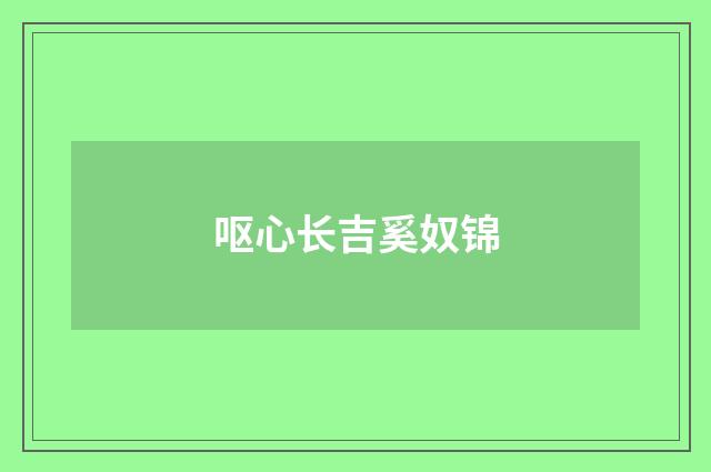 呕心长吉奚奴锦