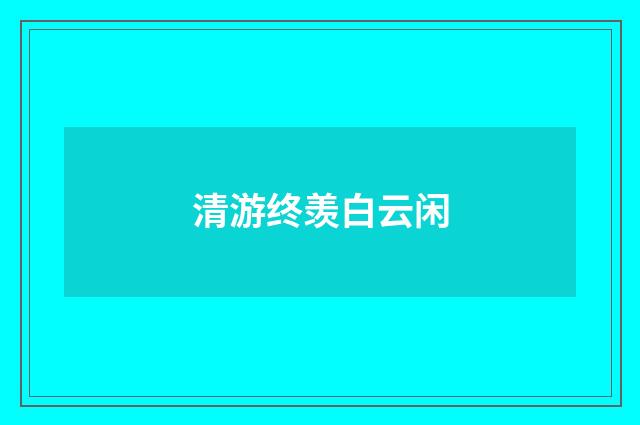 清游终羡白云闲