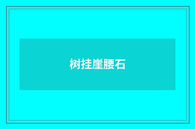 树挂崖腰石