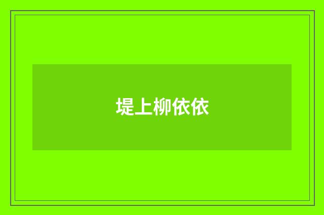 堤上柳依依