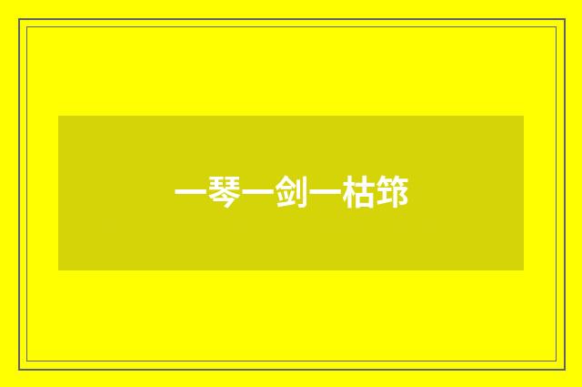 一琴一剑一枯筇