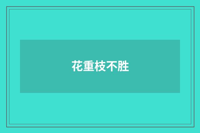 花重枝不胜