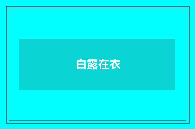 白露在衣