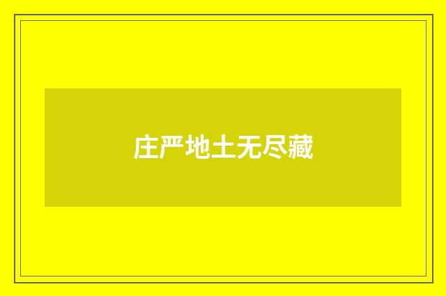 庄严地土无尽藏