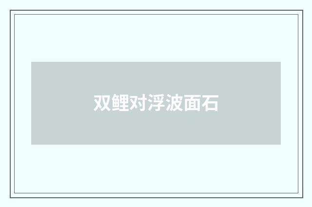双鲤对浮波面石