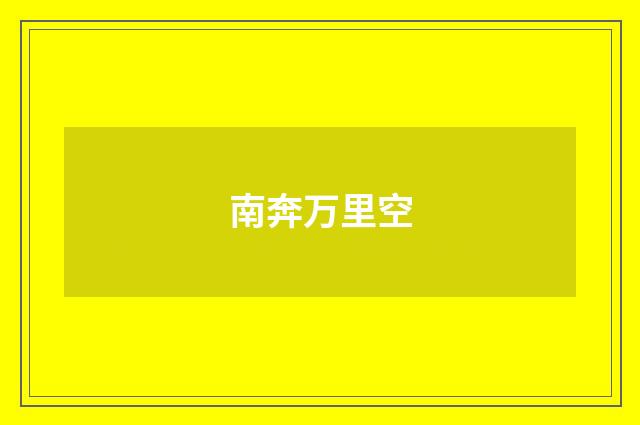 南奔万里空