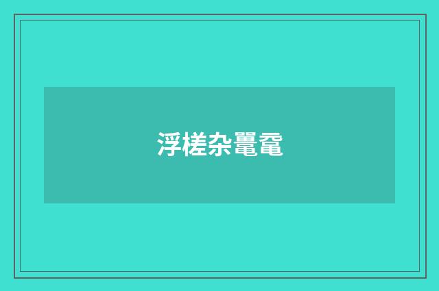 浮槎杂鼍鼋