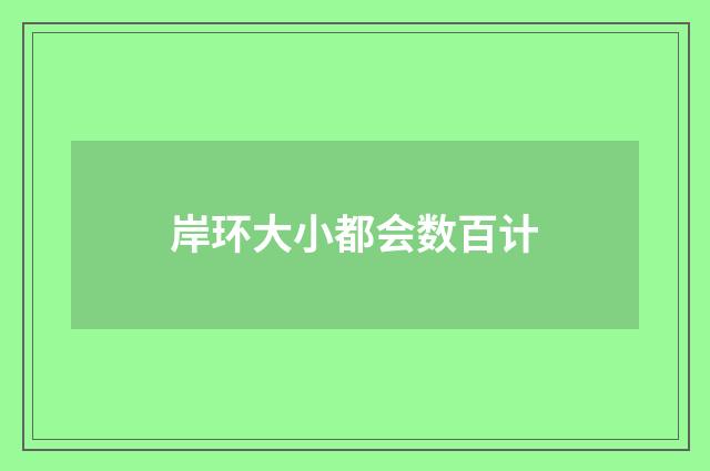 岸环大小都会数百计