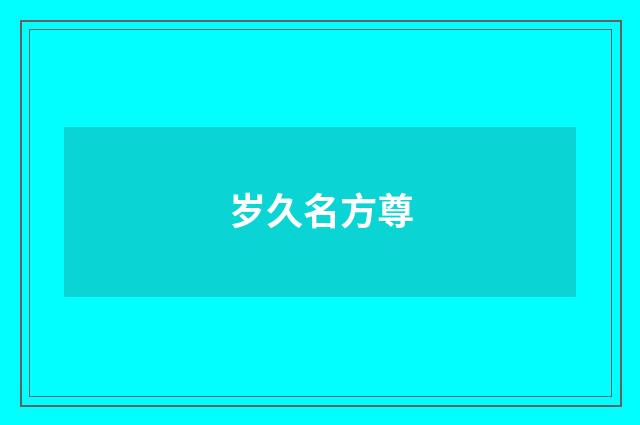 岁久名方尊
