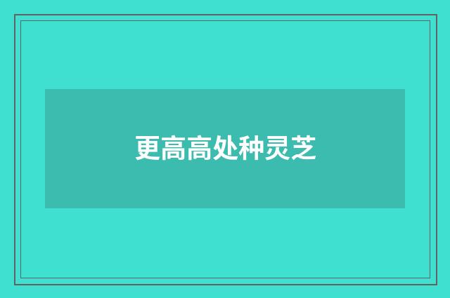 更高高处种灵芝