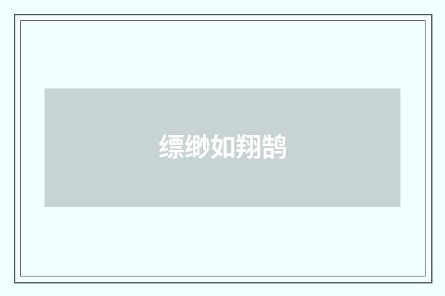 缥缈如翔鹄