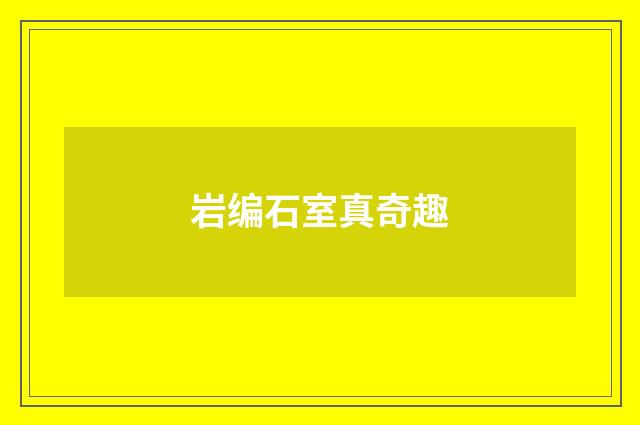 岩编石室真奇趣