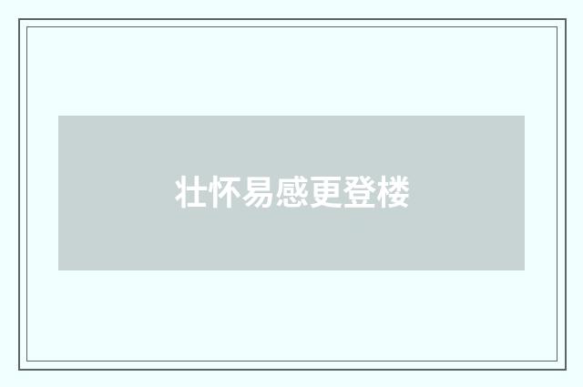 壮怀易感更登楼