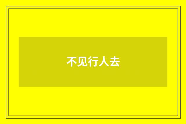 不见行人去
