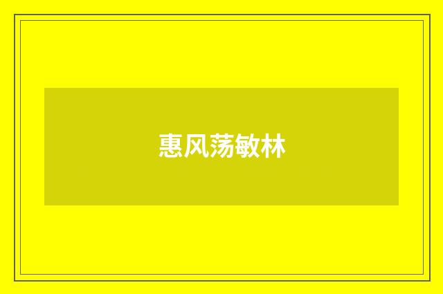 惠风荡敏林