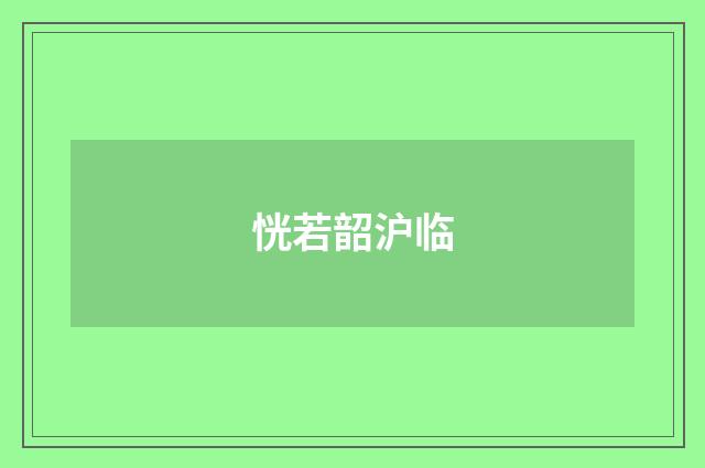 恍若韶沪临