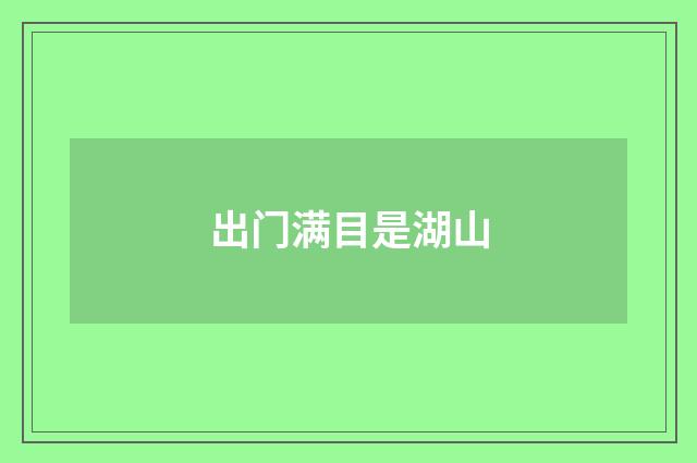 出门满目是湖山