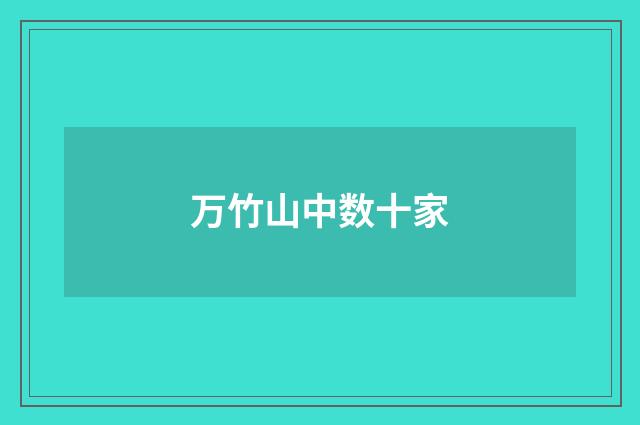 万竹山中数十家