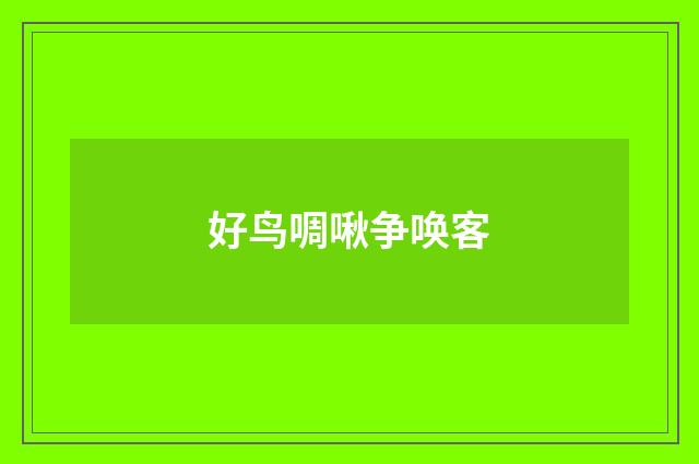 好鸟啁啾争唤客
