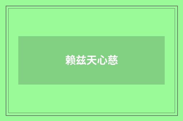 赖兹天心慈