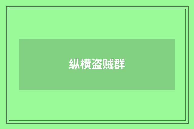 纵横盗贼群