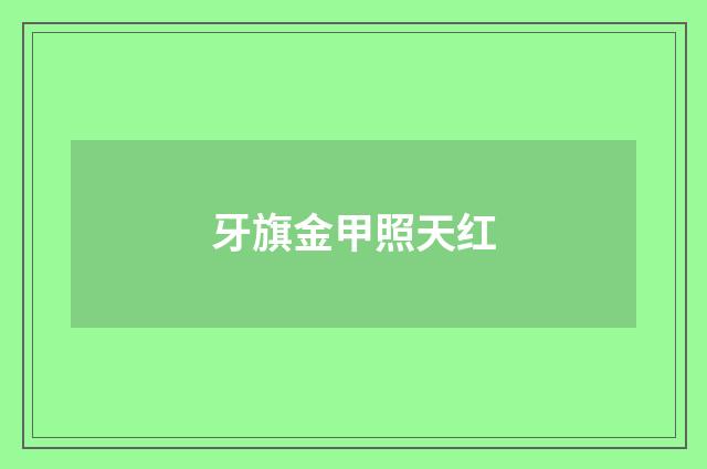牙旗金甲照天红