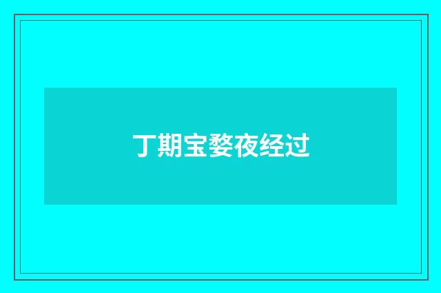 丁期宝婺夜经过