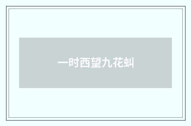 一时西望九花虯