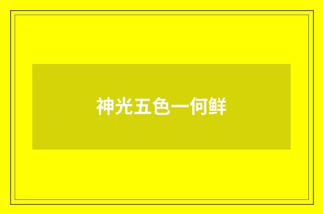 神光五色一何鲜