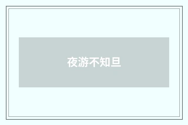 夜游不知旦