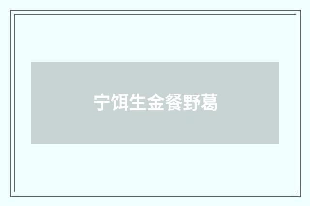 宁饵生金餐野葛