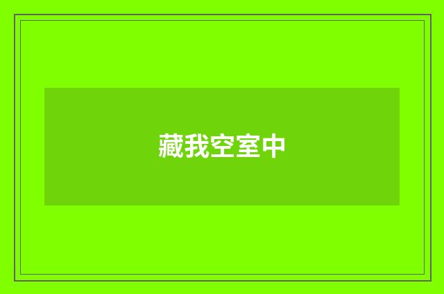藏我空室中