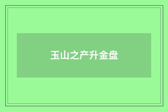 玉山之产升金盘