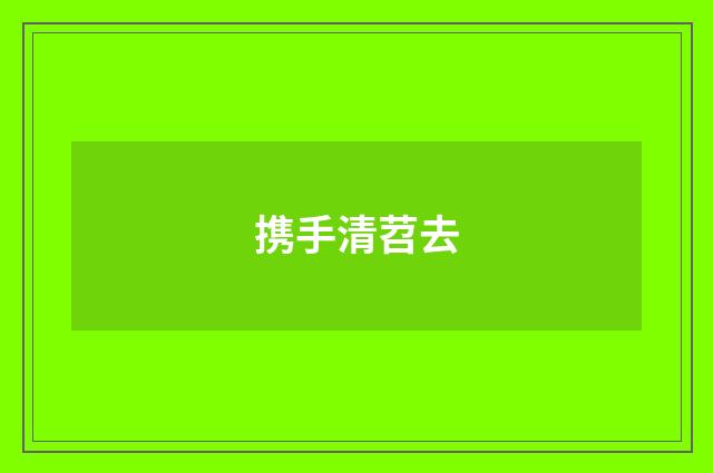 携手清苕去