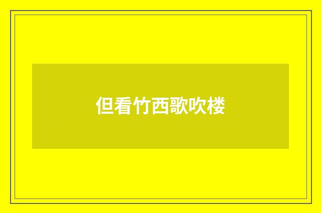 但看竹西歌吹楼