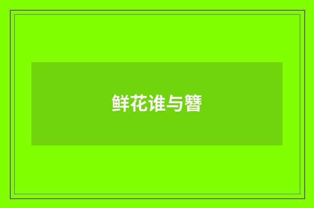 鲜花谁与簪