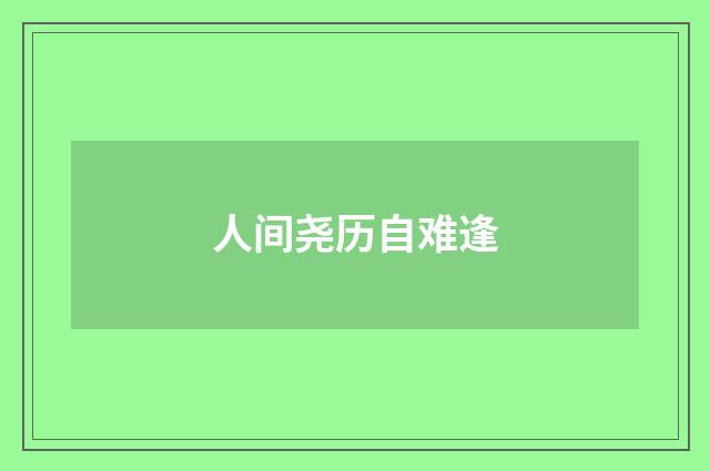 人间尧历自难逢