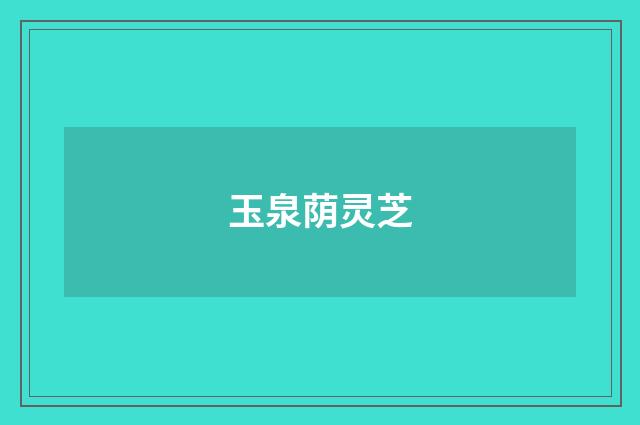 玉泉荫灵芝