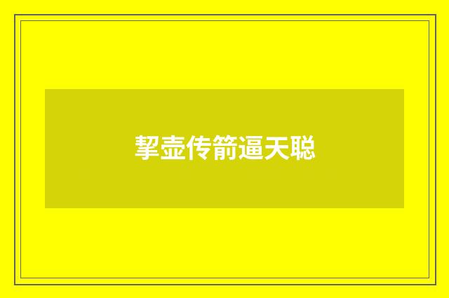 挈壶传箭逼天聪