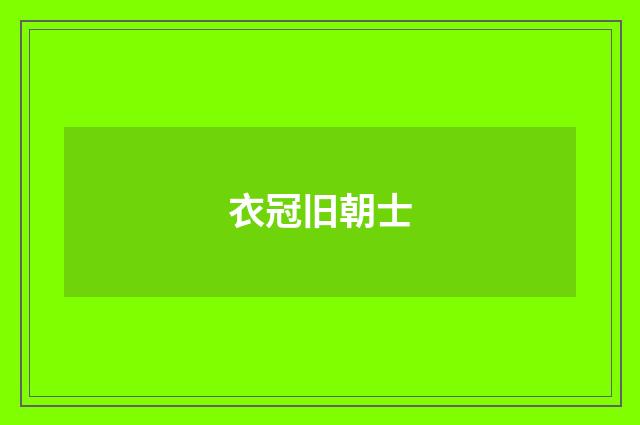 衣冠旧朝士