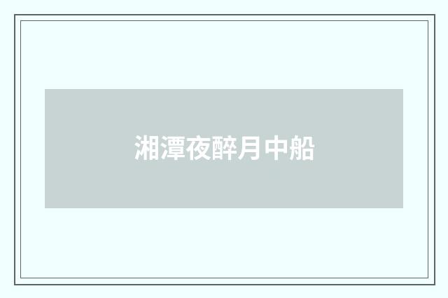 湘潭夜醉月中船