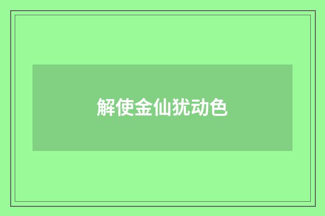 解使金仙犹动色