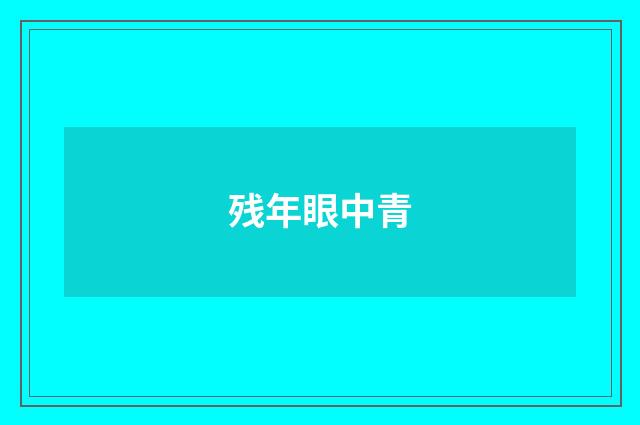 残年眼中青