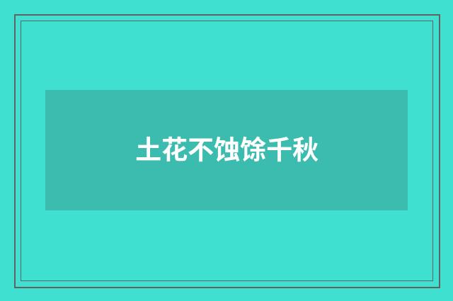 土花不蚀馀千秋