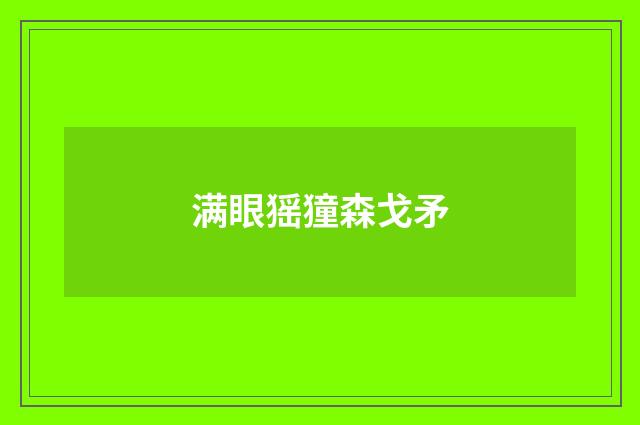满眼猺獞森戈矛