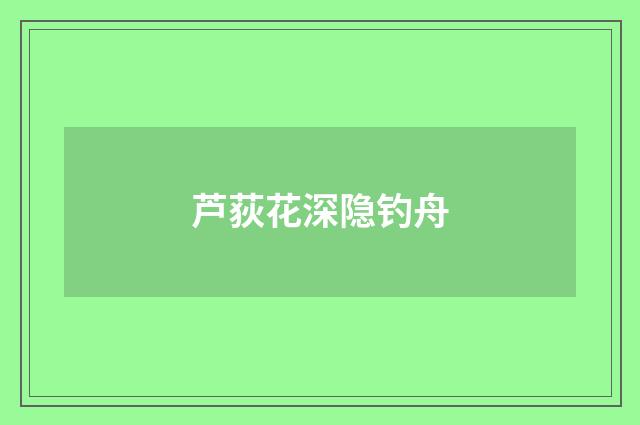 芦荻花深隐钓舟