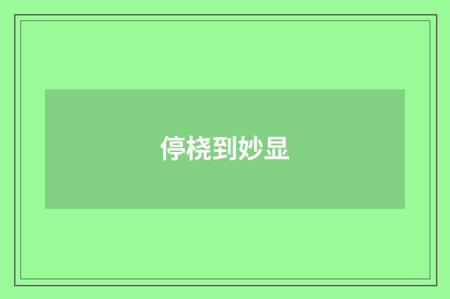停桡到妙显